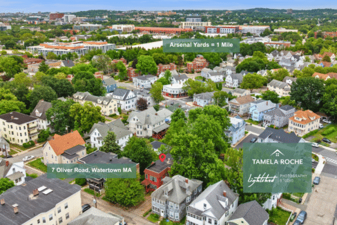 7 Oliver Rd Watertown MA 02472 Aerial View Arsenal Yards