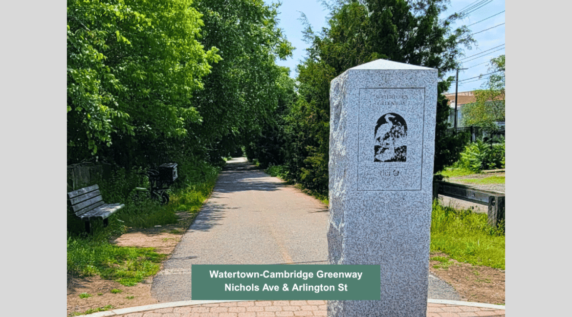 Watertown-Cambridge Greenway on Nichols Ave Watertown MA