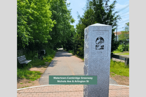Watertown-Cambridge Greenway on Nichols Ave Watertown MA